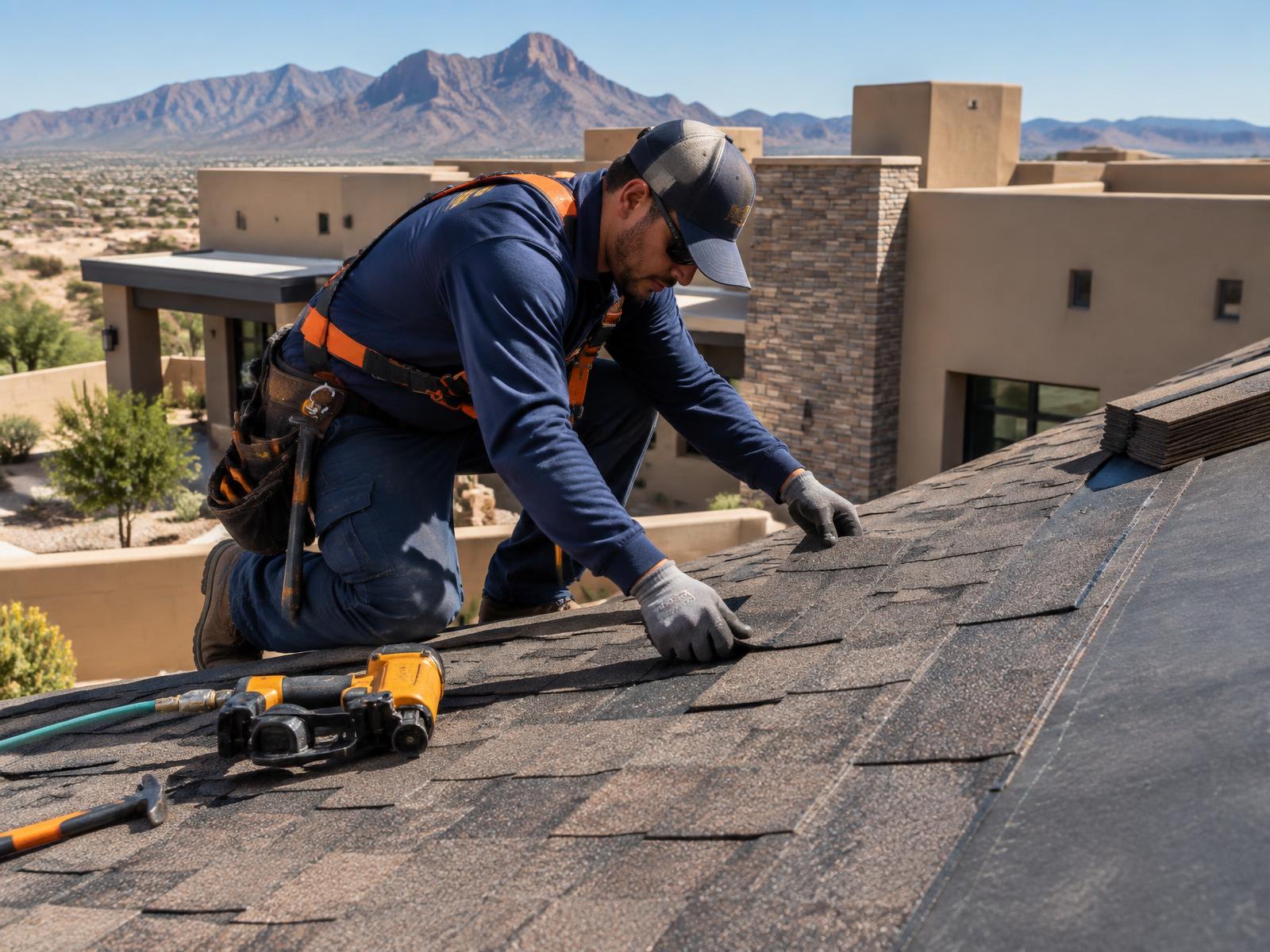 Roofing construction service